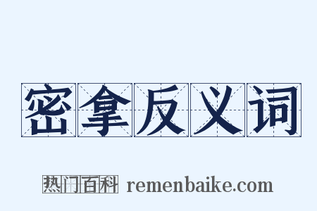 密拿反义词是什么意思的图片